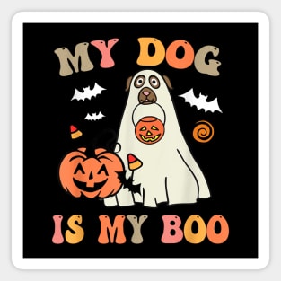 My Dog is My Boo Halloween Shirt, Spooky Dog Tee, Ghost Dog Shirt, Dog Mom Shirt,Halloween Dog Magnet